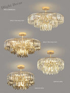 Elegant Modern Crystal Gold Chandelier - Round Smoked Gray Design Perfect For Luxury Living Rooms