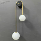 Elegant Modern Wall Lamp With Glass Ball Lampshade - Led Gold Luminaire Ideal For Home Decor Living