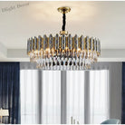 Elegant Post - Modern Black Crystal Chandelier - A Simple Atmosphere Fixture For Living Rooms