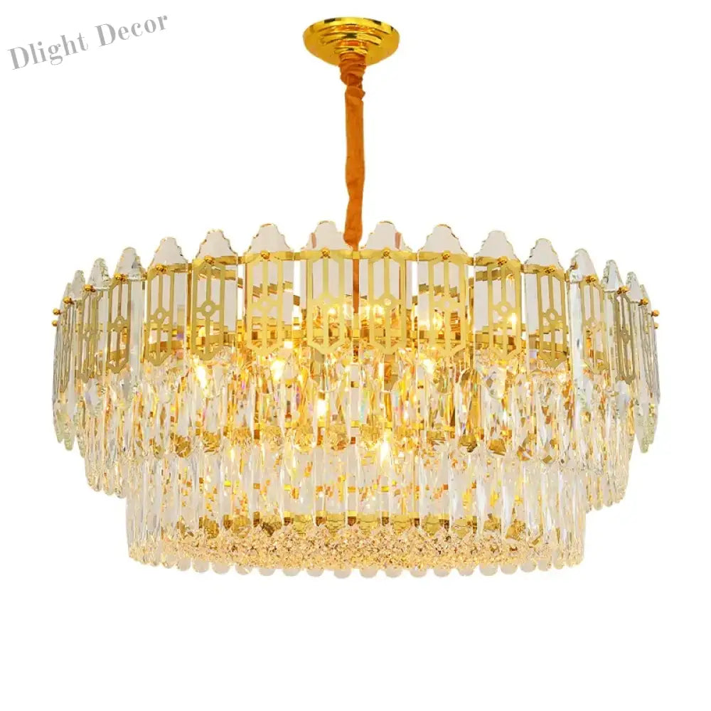 Elegant Post - Modern Crystal Chandelier - Stainless Steel Starry Lamp For Living Rooms Bedrooms