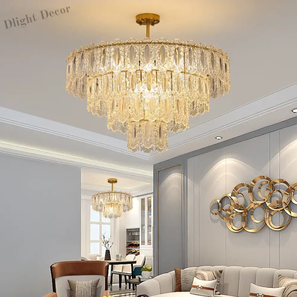 Elegant Post - Modern Glass Chandelier - A Personality Creative High - End Addition For Living