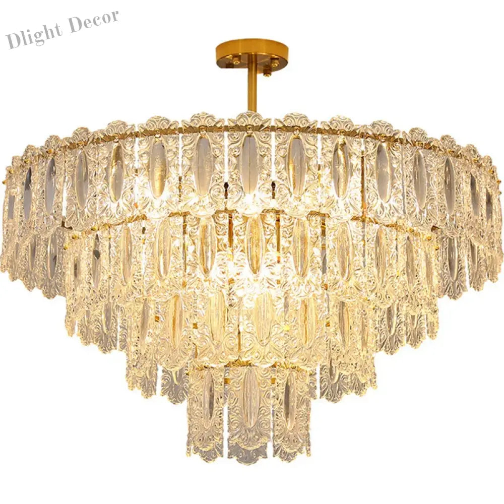 Elegant Post - Modern Glass Chandelier - A Personality Creative High - End Addition For Living