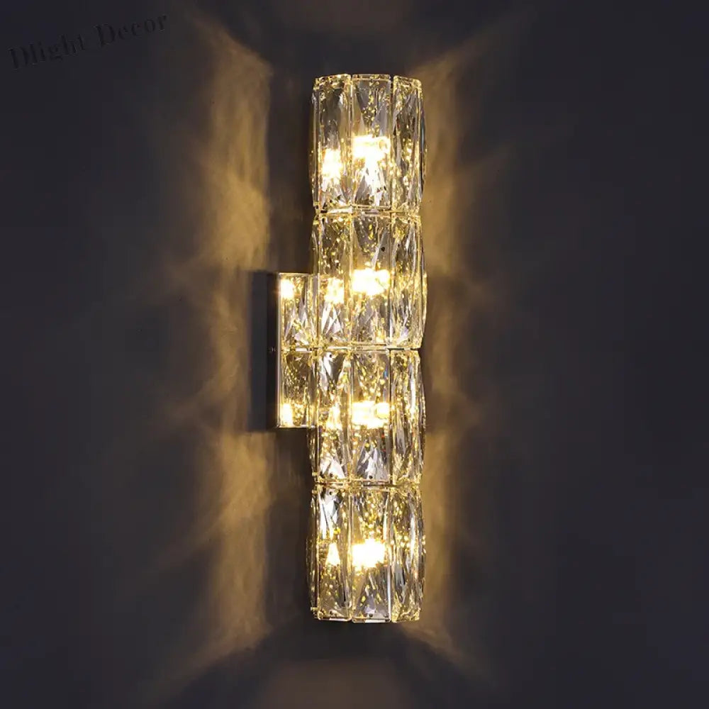 Elena - Modern Simple Light Luxury High - End Crystal Wall Lamp Living Room Tv Background Corridor