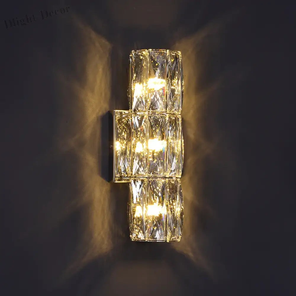 Elena - Modern Simple Light Luxury High - End Crystal Wall Lamp Living Room Tv Background Corridor