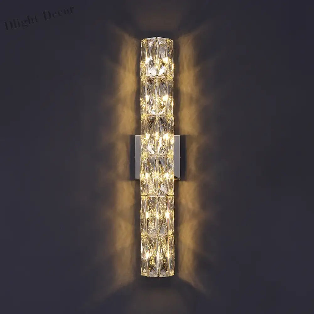 Elena - Modern Simple Light Luxury High - End Crystal Wall Lamp Living Room Tv Background Corridor