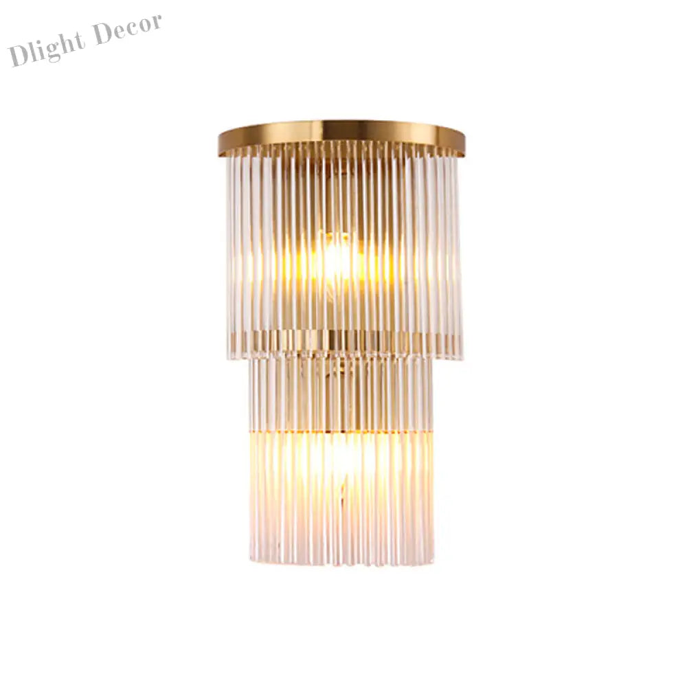 Elevate Your Space With The Luxurious Gold Crystal Wall Sconce