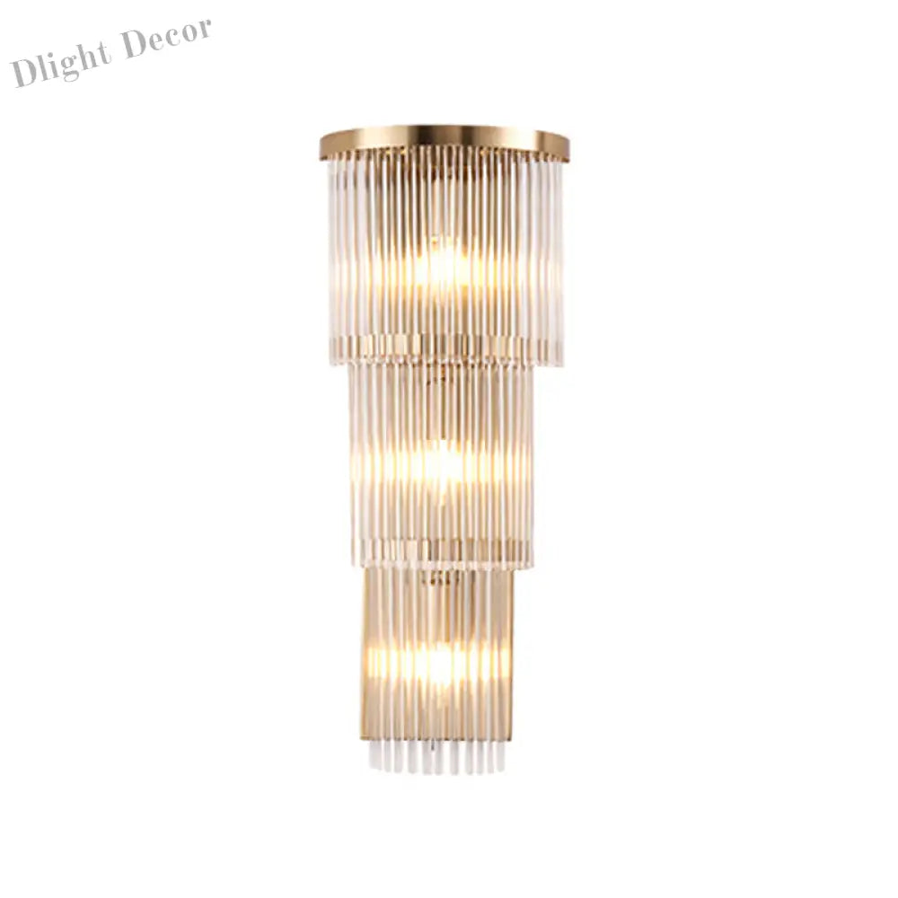 Elevate Your Space With The Luxurious Gold Crystal Wall Sconce