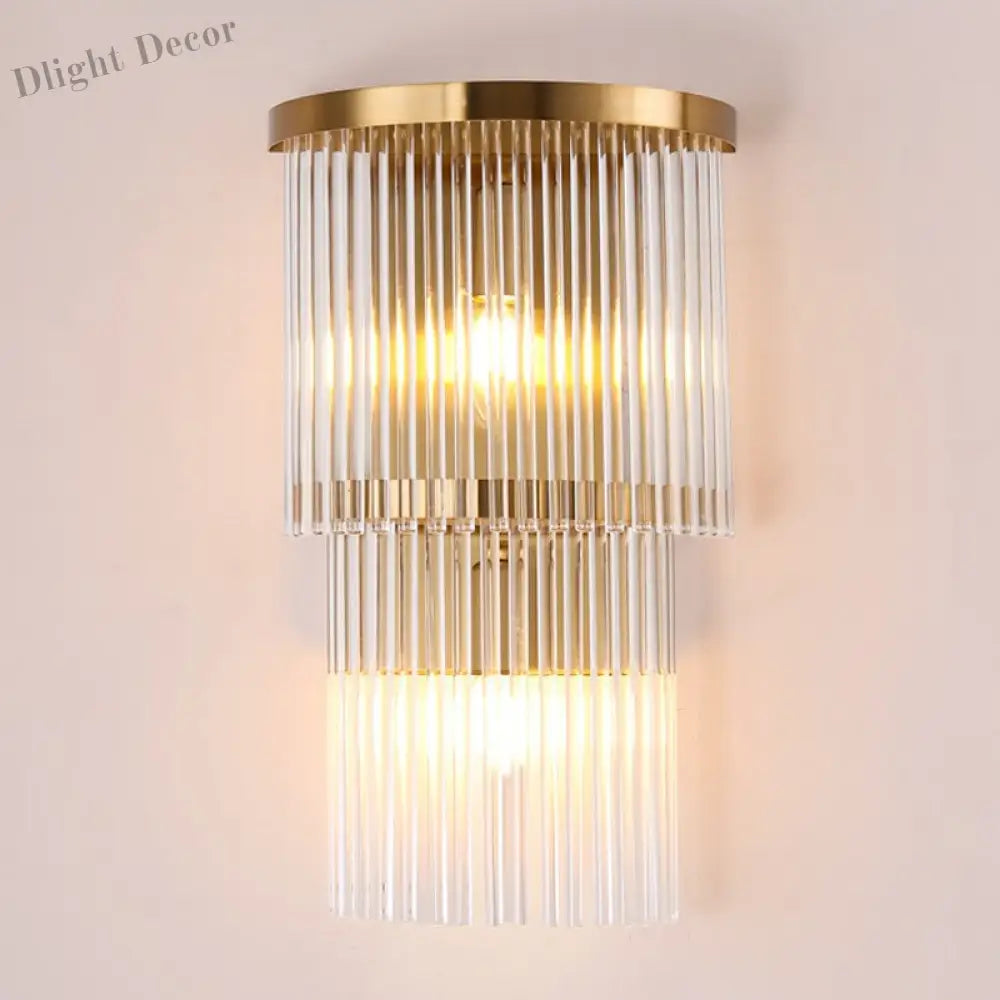 Elevate Your Space With The Luxurious Gold Crystal Wall Sconce