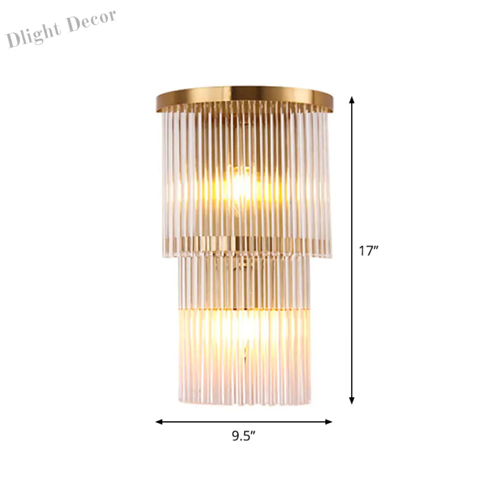 Elevate Your Space With The Luxurious Gold Crystal Wall Sconce