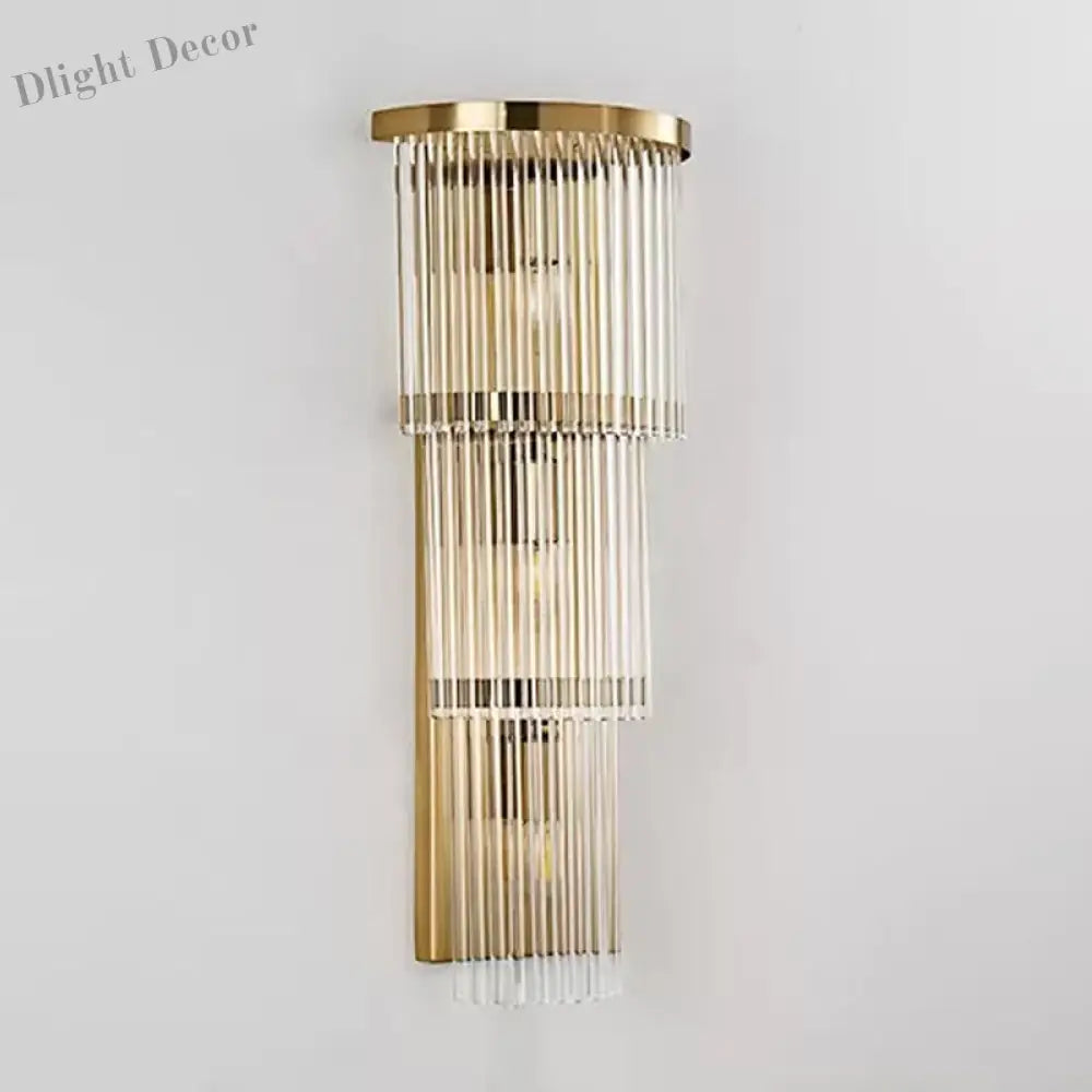 Elevate Your Space With The Luxurious Gold Crystal Wall Sconce