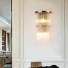 Elevate Your Space With The Luxurious Gold Crystal Wall Sconce / A