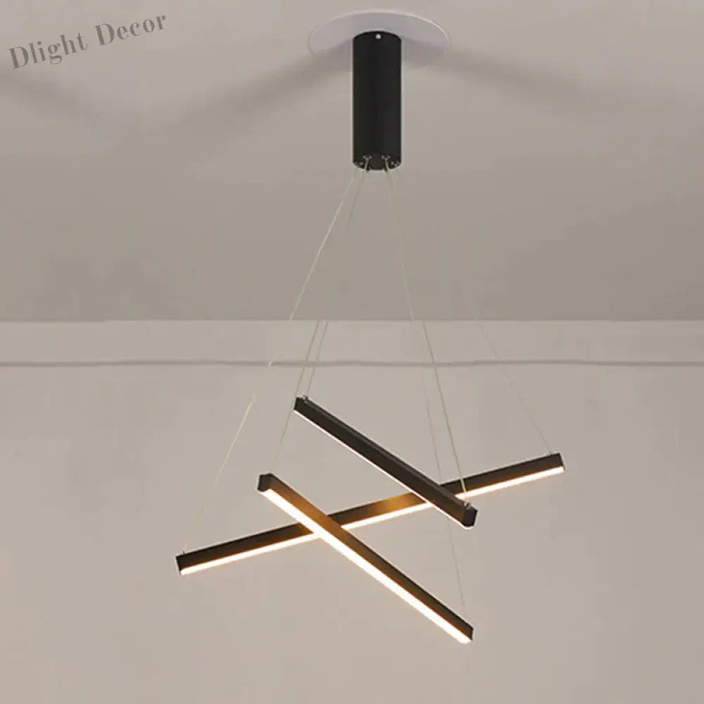 Elevate Your Space With The Modern Black Stair Chandelier Pendant