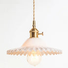 Eliana Scalloped Pendant: Vintage Charm With Green Hue (Multiple Color Options) Cream