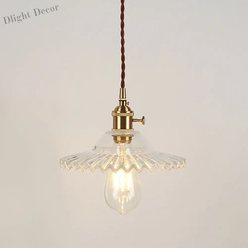 Eliana Scalloped Pendant: Vintage Charm With Green Hue (Multiple Color Options)