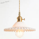 Eliana Scalloped Pendant: Vintage Charm With Green Hue (Multiple Color Options)