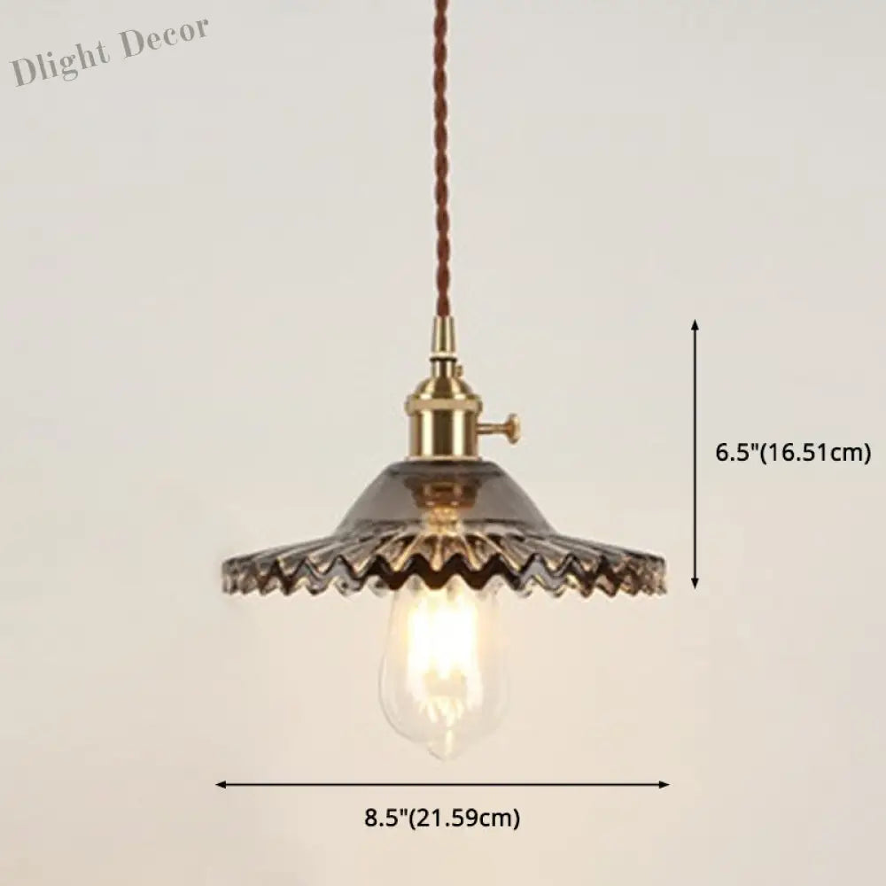 Eliana Scalloped Pendant: Vintage Charm With Green Hue (Multiple Color Options)