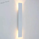 Élise’s Sleek Outdoor Led Strip Wall Lamp - 18W Black Aluminum For Bedroom And Exterior White