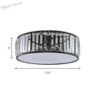 Elizabeth Crystal Drum Fixture - Modern Elegance For Bedrooms Ceiling Light