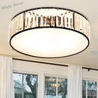 Elizabeth Crystal Drum Fixture - Modern Elegance For Bedrooms Ceiling Light