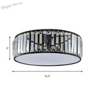 Elizabeth Crystal Drum Fixture - Modern Elegance For Bedrooms Ceiling Light