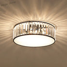 Elizabeth Crystal Drum Fixture - Modern Elegance For Bedrooms Ceiling Light