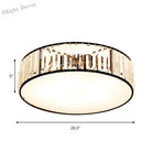 Elizabeth Crystal Drum Fixture - Modern Elegance For Bedrooms Ceiling Light