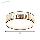 Elizabeth Crystal Drum Fixture - Modern Elegance For Bedrooms Ceiling Light