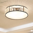 Elizabeth Crystal Drum Fixture - Modern Elegance For Bedrooms Ceiling Light