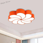 Elliana Modern Led Ceiling Light - Playful Orange & Yellow Spiral Design