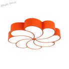 Elliana Modern Led Ceiling Light - Playful Orange & Yellow Spiral Design