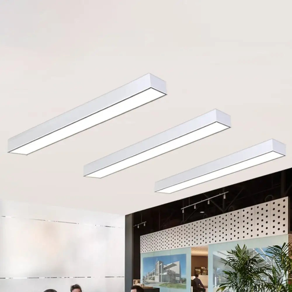 Ember Efficiency Meets Minimalism: Led Office Ceiling Light White / Small 35.5’