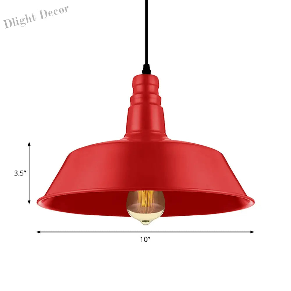 Embrace Industrial Charm And A Pop Of Color: The Red & Green Pendant Light Lighting