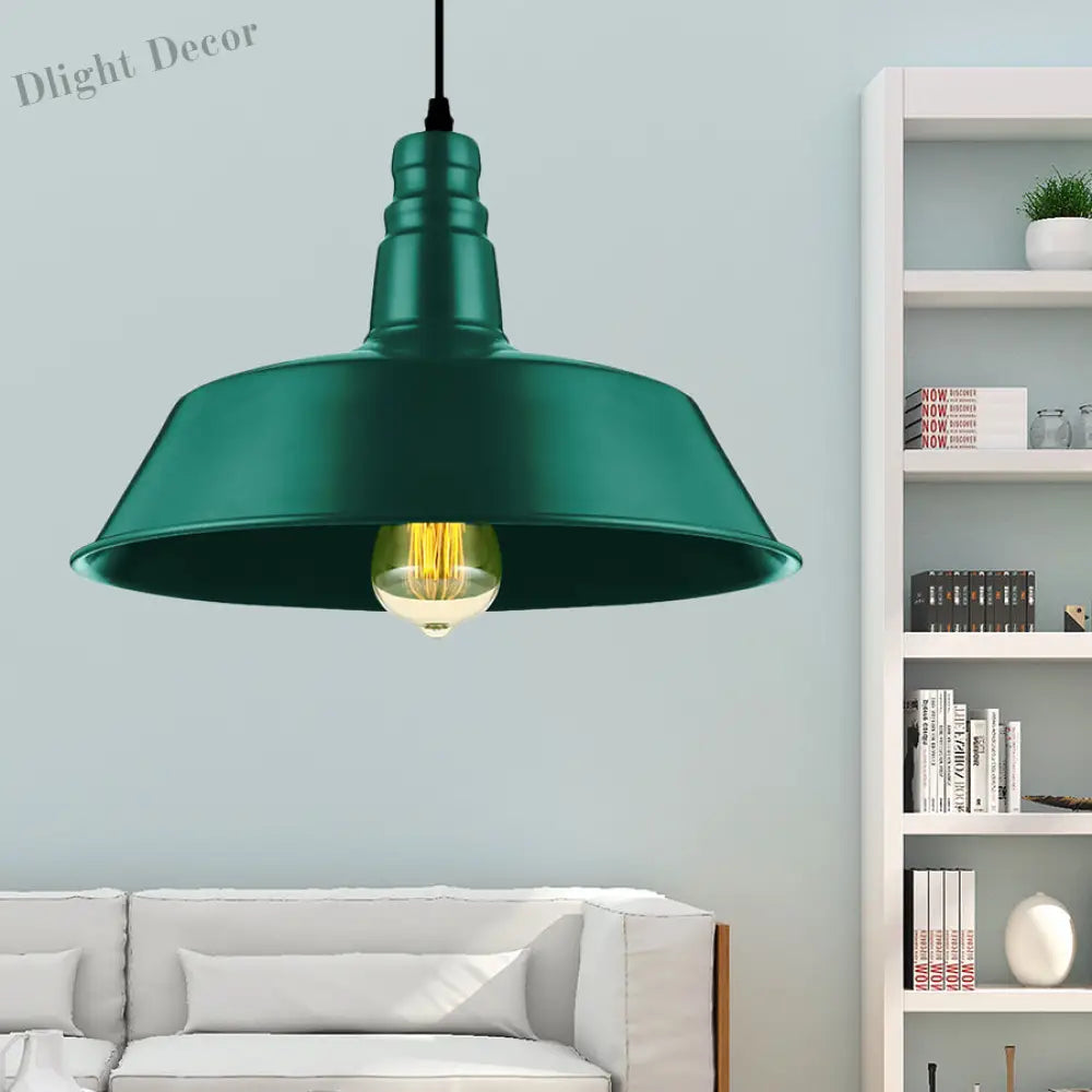 Embrace Industrial Charm And A Pop Of Color: The Red & Green Pendant Light Lighting