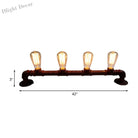 Embrace Industrial Charm And Ample Illumination: The 4 - Bulb Linear Pipe Wall Sconce Wall Light