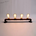 Embrace Industrial Charm And Ample Illumination: The 4 - Bulb Linear Pipe Wall Sconce Wall Light