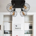 Embrace Industrial Charm And Ample Illumination: The Global Cage Semi - Flush Ceiling Light 4 /