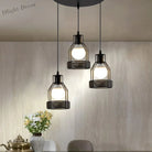 Embrace Industrial Charm And Ample Illumination: The Iron Bottle Frame Cluster Pendant Lighting