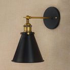 Embrace Industrial Chic With The Black And Brass Conic Sconce Wall Light