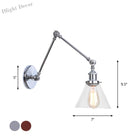 Embrace Industrial Flair And Focused Illumination: The Adjustable Swing Arm Wall Light Wall Light