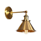 Embrace Industrial Versatility: The Adjustable Wall Sconce With Selectable Shade Brass / F Wall