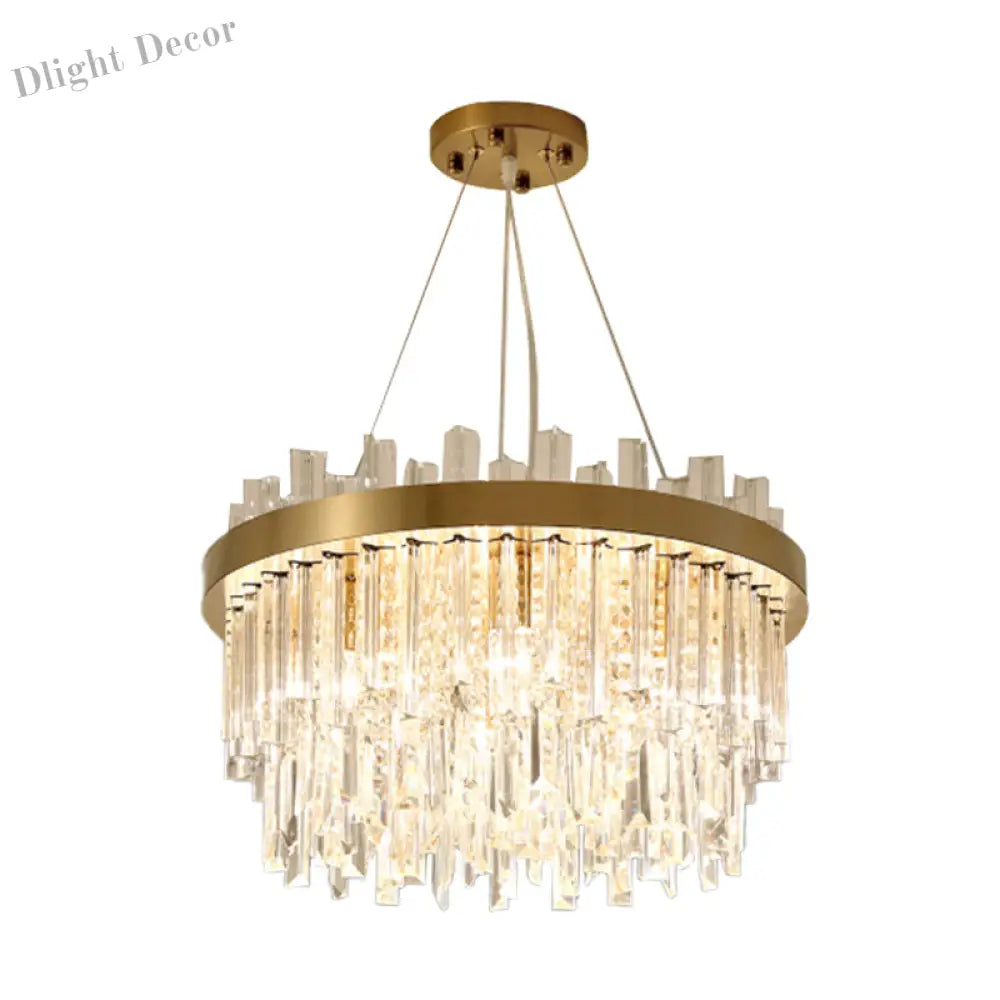 Embrace Modern Elegance With The Faceted Crystal Cylinder Chandelier