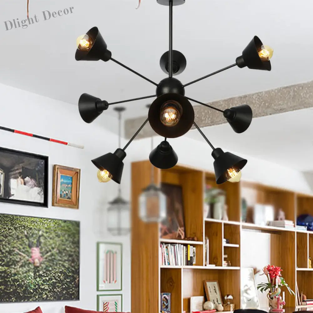 Embrace The Mid - Century Charm: The Industrial Sputnik Chandelier