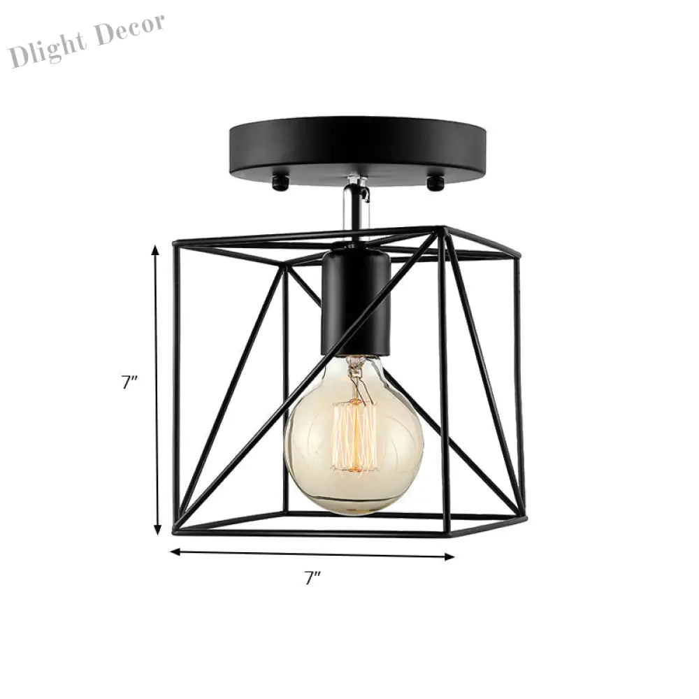 Emersyn Your Space With Exposed Beauty: The Wire Frame Semi - Flush Ceiling Light