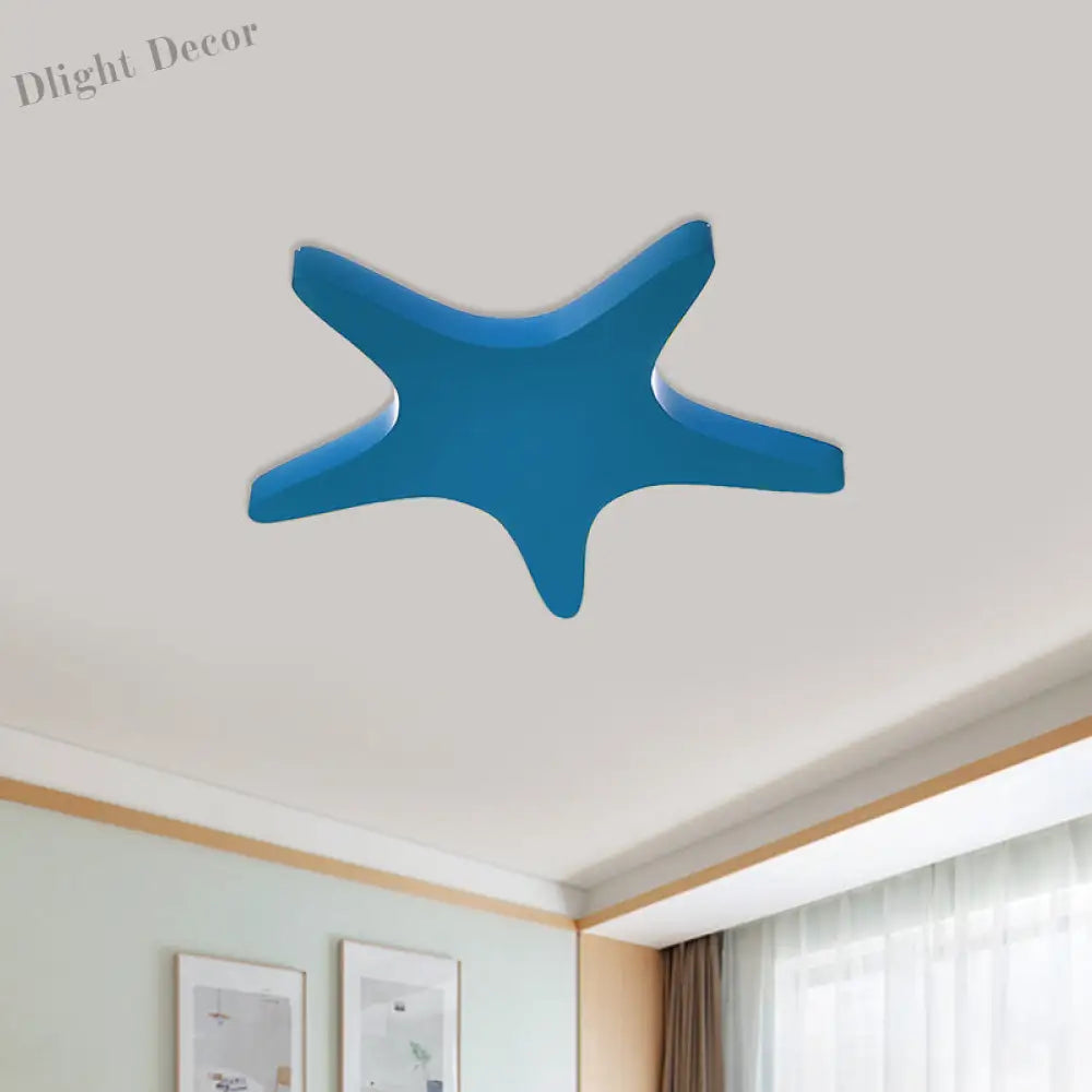 Emily Yellow/Orange/Blue Led Cartoon Star Ceiling Light For Kids Room