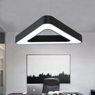 Emily’s Modern Triangle Led Pendant Light: A Versatile Choice For Stylish Illumination Black / 18’