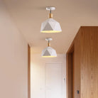 Emma’s Modern Adjustable Macaron Hexagon Ceiling Light - Elevate Your Space With Gray White And