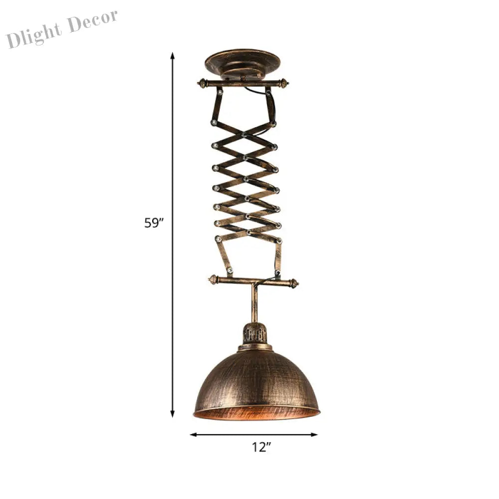 Enhance Your Clothing Store With Industrial Charm: The Bronze Bowl Drop Lamp Extendable Arm