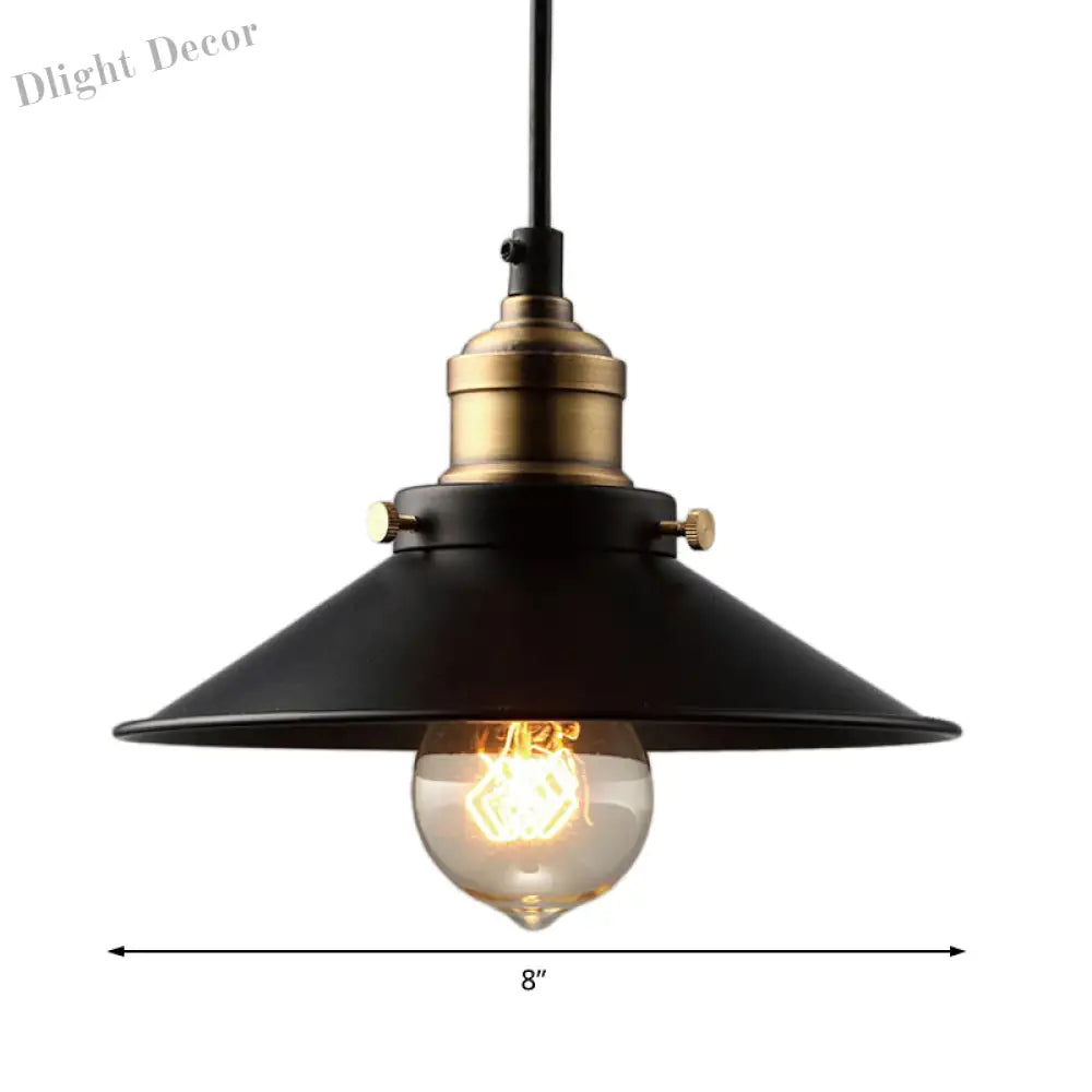 Enliven Your Space With Industrial Chic: The Black Cone Metal Pendant Light