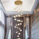 Entrancing Elegance: The Evelyn Butterfly Stair Chandelier Pendant Lighting