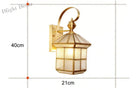 Estelle’s Full Copper Outdoor Waterproof Wall Lamp - Elegant Stair And Balcony Lighting Lamps